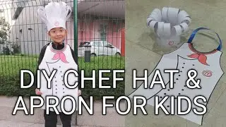 DIY How to make master chef cap and apron with paper for fancy dress | How to make master chef hat