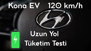 Hyundai Kona Elektrik 120km/h Şehir Dışı Tüketim Testi | Progressive | 39khw | 2023