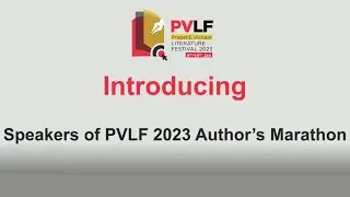 PVLF 2023 | PVLF Author's Marathon | Speakers