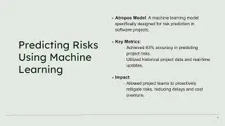 Predictive Risk Management in Projects Using Machine Learning