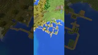 Сид прибрежной деревни в Minecraft!