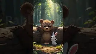 The Brave Rabbit and bearTale of Friendship #rabbitadventures#rabbit #bear #animal #cutebaby