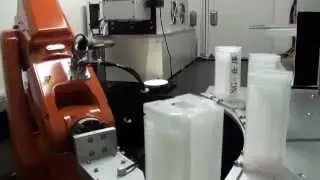 Robotic sapphire wafer laser marking自動化LED晶圓視覺定位檢驗雷射雕刻ロボット