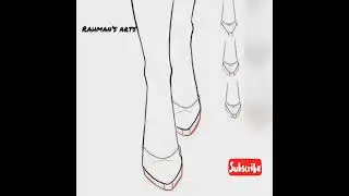 easy to draw Shoes | how to draw | step by step drawing #Rahman's_art #Shoes #art_video
