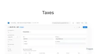 Taxes | ERPNext
