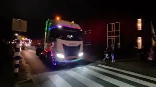 Kerstlichtparade Midden Limburg #christmas #viral #Limburg #ride #lights #cars #truck 