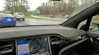 Watch TESLA AutoPilot HESITATE & RECOVER w/ Auto Lane Change