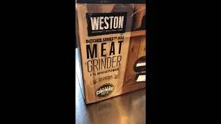 Unboxing the Weston Meat Grinder and Grinding Meat Butcher Series #32 1 1/2 Horsepower