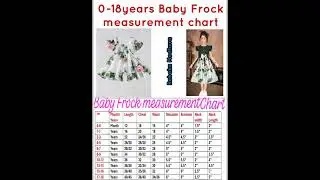 0-18years Baby Frock measurement chart (Rebeka Modhura)#shorts #foryou .