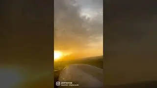 Plane view taking off with beautiful sunset - USA #plane #fly #nature