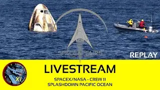 SpaceX/NASA - Crew-11 - Splashdown in the Pacific Ocean