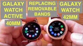 Replacing Bands on Samsung Galaxy Watch (42mm) and Galaxy Watch Active (40mm) Women's Smartwatches