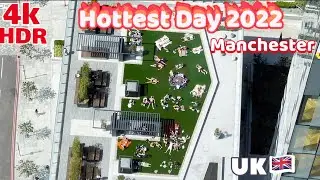 Hottest Day of 2022 |  Rooftop Sunbathing | Deansgate Square Manchester UK 🇬🇧