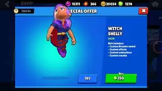 Buy Witch Shelly... Limited Time skin for Brawloween event!