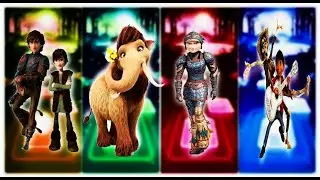 How to train your dragon.Homecoming vs Ice agar collision course vs Your vs Coco Tiles Hop Edm Rush