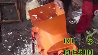uji coba mesin penghancur atau penggiling busa