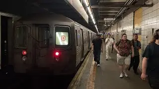BMT 4th Ave Line: (N)(R) Express Train/ D Local Train Action @4th Ave 9th street