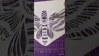 Hawk moth hand cut from paper by @peaceofpaper1 - Jo Chorny - Papercut