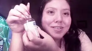 (ASMR)🎧 ear brushing🖌️, nail tapping 💅glass dropper sounds 