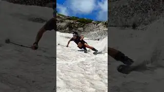 Complete one turn in Summer Skiing⛷🏔