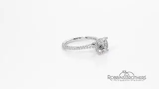 Verragio 14k White Gold Natural Diamond Engagement Ring Setting 3/8 ct. tw.