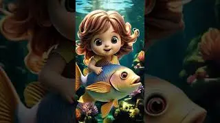 Magical Girl Rides a Flying Fish &ndash; AI Animated Fantasy! #AIAnimation #KidsFantasy #india #pak #war