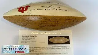 Футбольный мяч с автографами команды Texas Longhorns 1975 года, более 50 автографов, Эрл Кэмпбелл...
