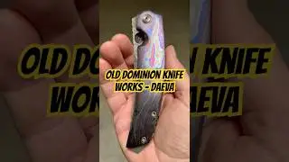 Old Dominion Knife Works, Custom, Damascus Blade, Timascus Scale and Clip #edc #shortsyoutube