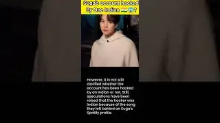 BTS SUGA'S ACCOUNT GOT haked by an Indian hacker?🇮🇳😱 #shorts #btsindia #btsarmy #suga #Spotify