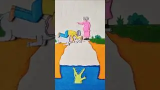 Bad TV man cut the helping elephant's trunk #shorts #drawing #xyzart #skibiditoilet