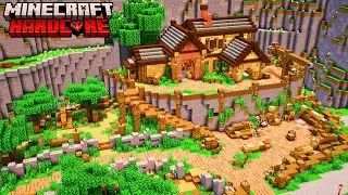 I Built a WOOD FACTORY in REAL Hardcore Minecraft
