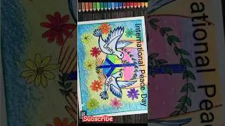 Top 5 poster making ideas on International Peace Day🕊️🩷 #art #shorts #trending #peacedaydrawing