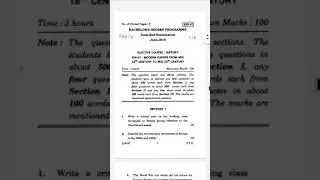 EHI - 07 / BHIE - 107 june 2016 QUESTION PAPER IN ENGLISH AND HINDI