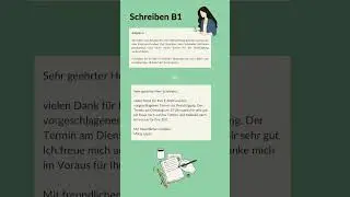 Schreiben B1 Pr&uuml;fung Goethe &Ouml;SD Teil 3 Beispiel | Termin zusagen #shorts