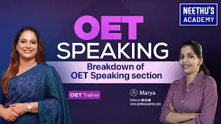 OET Speaking Section Breakdown | Format, Tips & Sample Role Plays | Neethu's OET | #neethusoet