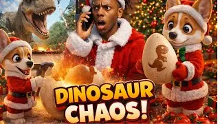 Cute Corgi Hatches a Baby Dinosaur 🦖🥚 2026 Funniest Animated Short Ever! #christmas #ai #new #funny