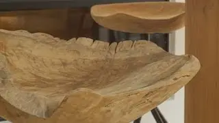 Stylische Einrichtungsideen - Barhocker mit Holz Teakwurzel | VARIA LIVING
