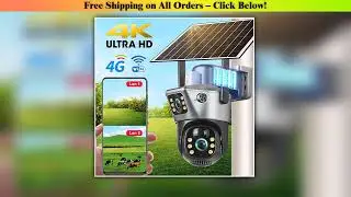 4G / WiFi Solar Camera Dual Lenses Outdoor 8MP 4K Low Power Battery IP Camera PIR Night Vision