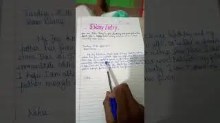 today is a birthday and your father gifted you laptop a diary entry on  expressing your feelings