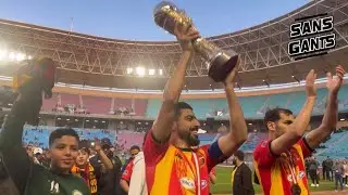بن علي يداعب نجل بلايلي.. هذا ما لم نلتقطه كاميرا التلفزيون في احنفالات نجوم الترجي بالسوبر التونسي