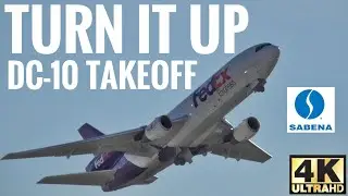 LOUD DC-10 Takeoff Sabena Airlines Airplane FedEx MD-10-30F N321FE