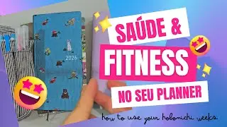 Como usar seu Planner para planejar Saúde e Fitness. Hobonichi Weeks Mega 2026! Adesivos VIPAPIER.
