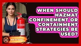 When Should Hazmat Confinement Or Containment Strategies Be Used? - Inside the Firehouse