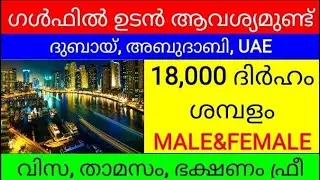 gulf jobs malayalam/ gulf job vacancy 2022 malayalam/Dubai jobs/UAE jobs/Abudhabi jobs/ sharjah  job