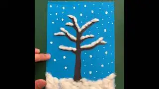 WINTER ART SNOW TREE FOR KIDS