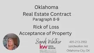 Oklahoma Real Estate Contract: Risk of Loss and Property Acceptance