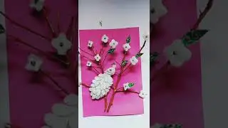 How to make a peacock/DlY peacock using cotton/ Home decor ideas/peacock🦚 made by cotton#shots #diy