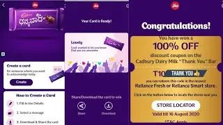 MY JIO CADBURY DAIRY MILK OFFER | GET CADBURY DAIRY MILK FREE OR 50% OFF| MY JIO OFFER