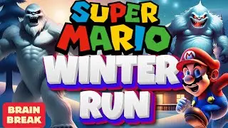 Super Mario Winter Run ❄️ Brain Break 💪🏽 Extreme Mode | Go Noodle Style