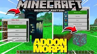 NOVO ADDON/MOD DE MORPH MOBS E BLOCOS PARA MINECRAFT PE 1.21! (MINECRAFT BEDROCK)